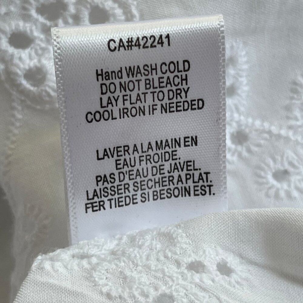 YFB Young Fabulous & Broke white eyelet top size MEDIUM - Picture 9 of 13